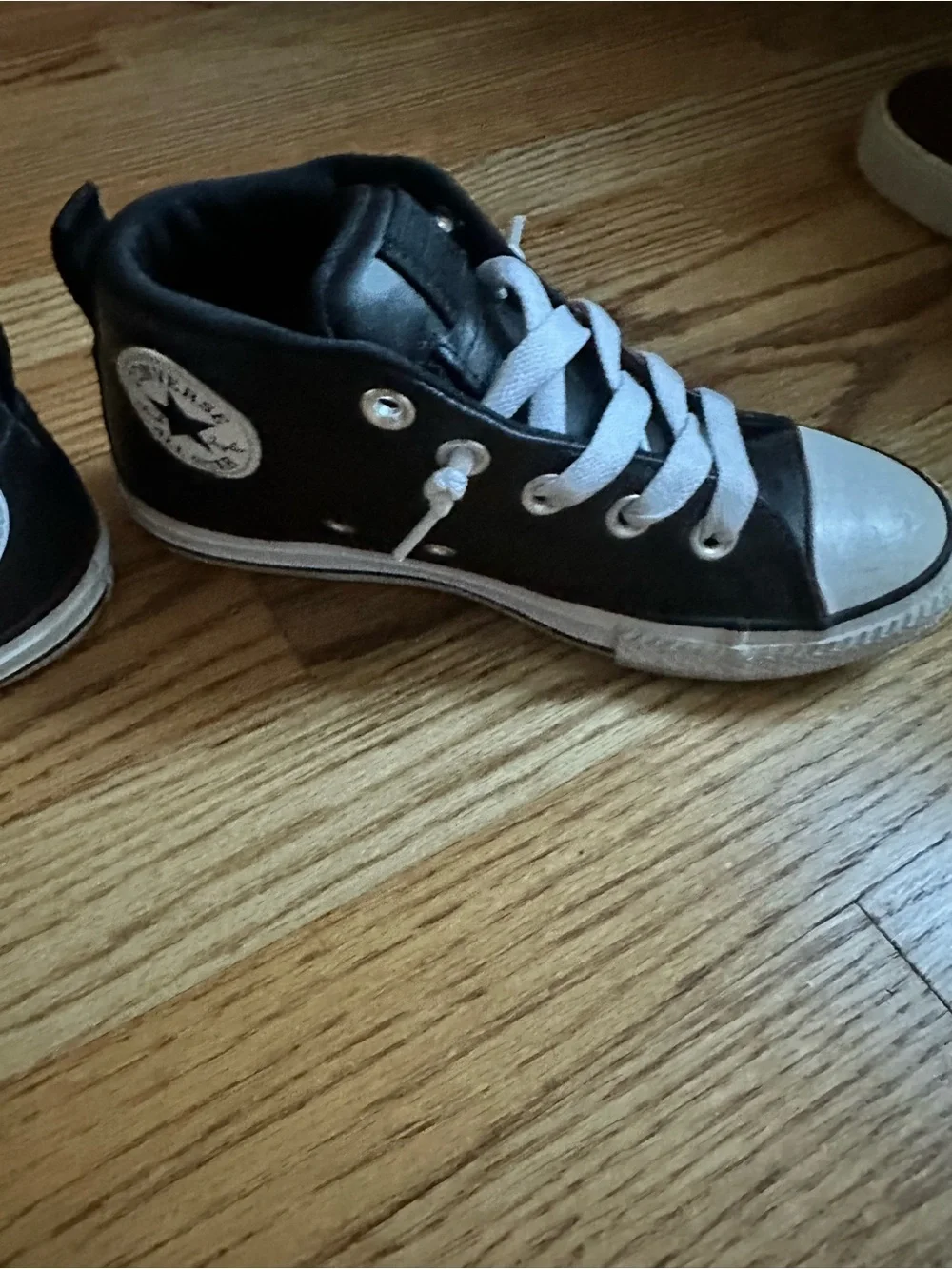Converse Kids Black High-Top Sneakers with White Accents